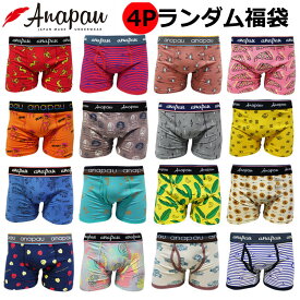 福袋4枚 anapau アナパウ ボクサーパンツ ランダムアソート メンズ