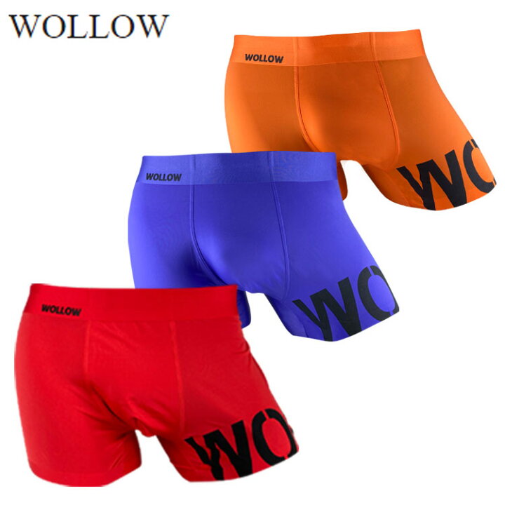 楽天市場】WOLLOW ワロー ボクサーパンツ W-24 ナイロンボクサー 