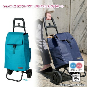 【12H限定★P3倍】キャリー バッグ カート ショッピング アウトドア 折り畳み レジャー 折りたたみ 軽量 おしゃれ 買い物 持ち運び 無地 ブルー 青