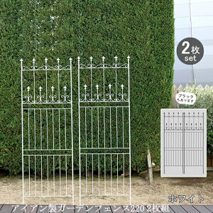 【12H限定★P3倍】ガーデンフェンス 白 庭 フェンス トレリス アイアン 刺すだけ 外構 アイアンフェンス バラ 誘引 アンティーク調 薔薇 つる 目隠し diy おしゃれ 柵 埋め込み エクステリア 220