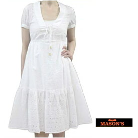 【送料無料】 MASON'S メイソンズ 半そでワンピース レース　カットレース ホワイト(白) SIZE：38(7号)/40(9号) (masons_d02)