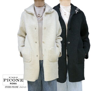 �y30���I�t�Z�[���I�z�y���������z�y2025�H�~�V��z�s�b�R�[�l �X�^�W�I STUDIO PICONE P518008 ���f�B�[�X �W���P�b�g �R�[�g ���[�� �~�h���� �u���[�`�t�� �z���C�g(��)/�u���b�N(��) �T�C�Y�F38(M