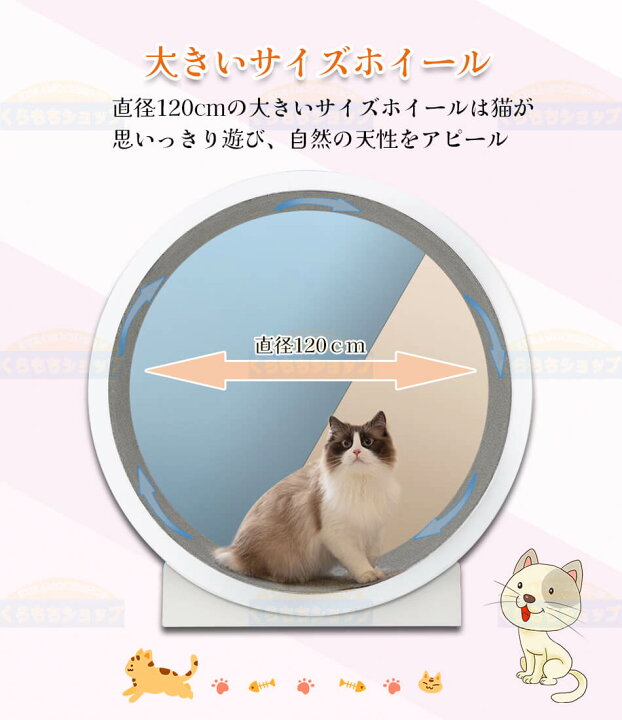 楽天市場】キャットホイール 猫 キャットランナー 120cm 自走式 運動 