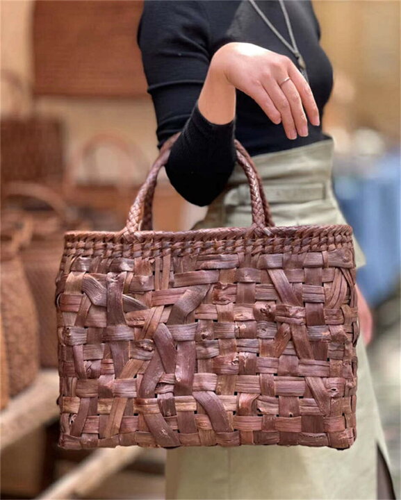 楽天市場】山葡萄かごバッグ ハンドメイド 山葡萄籠バッグ レディース 