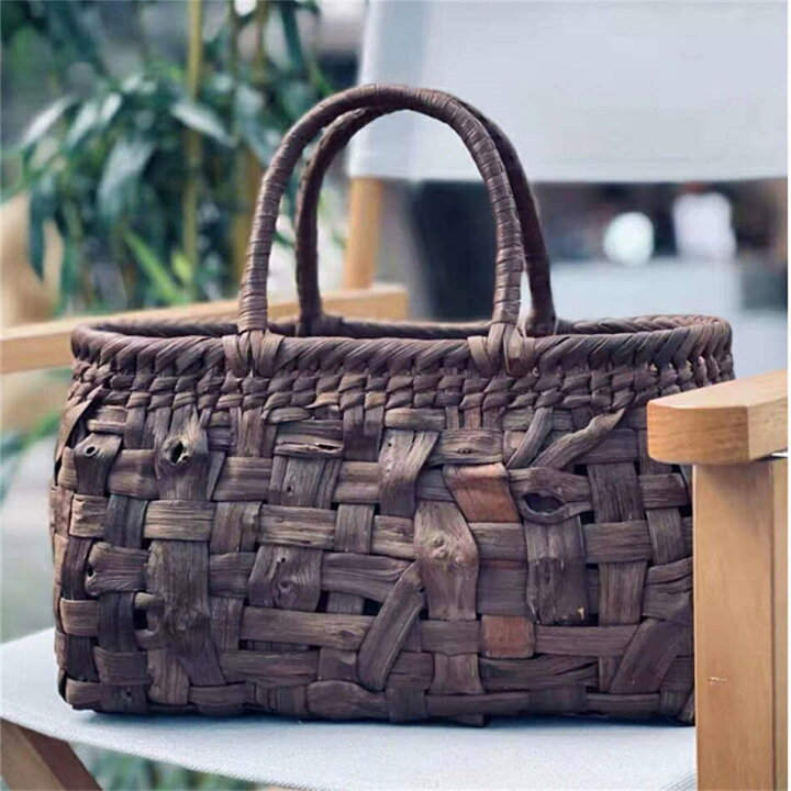 楽天市場】山葡萄かごバッグ ハンドメイド 山葡萄籠バッグ レディース 