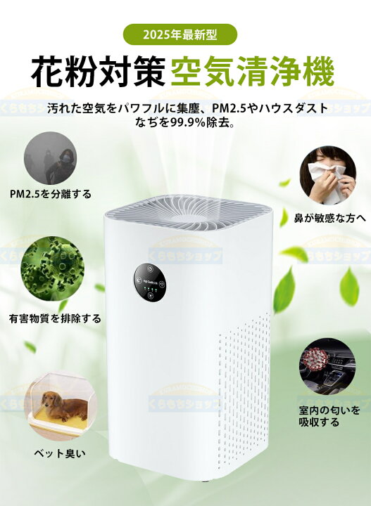 楽天市場】空気清浄機 花粉対策 小型 黄砂 最大25-40畳対応 コンパクト 