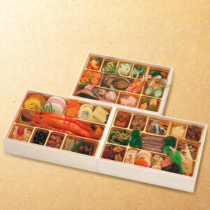 おせち 料理 12月29日お届け 盛り付け済み 丸の内1丁目 日本料理店 しち十二候 和風おせち「豊穣」三段重 約3~4人前 62品 メーカー直送 冷凍便 迎春 本格 おせち 正月 【25-1115-527】