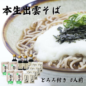 出雲そば 生そば・とろろセット 8人前 詰合せギフト そばギフト 蕎麦 お取り寄せ グルメ