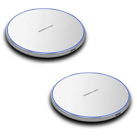 【2個セット】 ワイヤレス充電器 iPhone 2個セット アイフォン アンドロイド スマホ 携帯 充電 おくだけ充電 置くだけ充電 充電器 Qi急速充電 小型 OKUSAMA