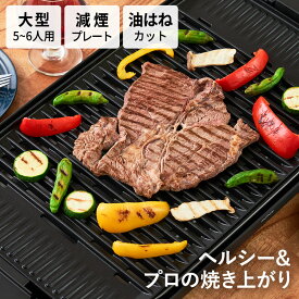 【レビュー特典付き】大型 ホットプレート 特大サイズ 4人 2way 焼肉 無煙 減煙 ダイキン フッ素加工 温度調節 お手入れ簡単 洗いやすい 油はね 油落ち ヘルシー 水受け皿 ワイド 大きい お好み焼き ステーキ ホルモン MTL-K027