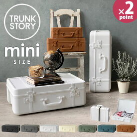 トランクストーリー TRUNK STORY マルチディスプレイ収納 mini 収納ボックス フタ付き おしゃれ プラスチック 持ち手 収納ケース 小物 スタッキング リビング収納 オシャレ 収納 インテリア コスメボックス sceltevie セルテヴィエ [八幡化成] 【e暮らしR】【ポイント2倍】