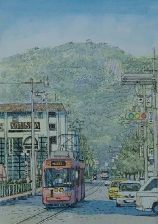 楽天市場】「金華山をのぞむ2」織田義郎（岐阜・金華山風景） 【通信 