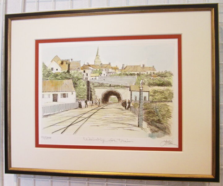 楽天市場】「汽車が来る」織田義郎 【通信販売】織田義郎風景画・版画 