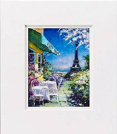 「パリのカフェ」マルコ マヴロヴィッチ・風景画アートポスター［絵画通販］【壁掛けフック付き】【絵のある暮らし】