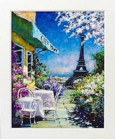 「パリのカフェ　Lサイズ」マルコ マヴロヴィッチ・風景画アートポスター［絵画通販］【壁掛けフック付き】【絵のある暮らし】