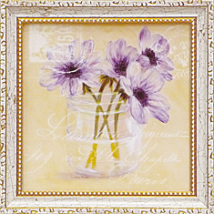 アネモネ コレン サラ 花 風景画アートポスター 絵画通販 紫の花 商い 年中無休 絵のある暮らし パープル 絵 アート 壁掛けフック付き 絵画