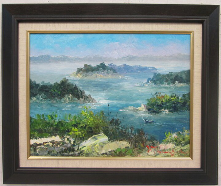 風景画 岬 海 荒波 油彩画 油彩 絵画 油絵 肉筆 横107×88.5センチ 