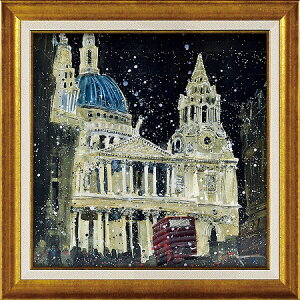 「セントポール大聖堂 ロンドン」スーザンブラウン 絵画 イギリス ロンドン 風景 ゲル加工