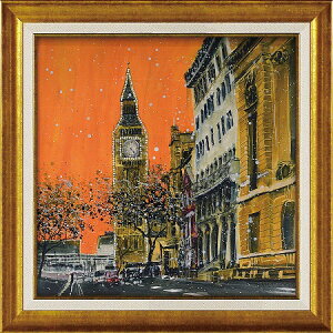 「グレイトジョージストリート ロンドン」スーザンブラウン 絵画 イギリス ロンドン 風景 ゲル加工