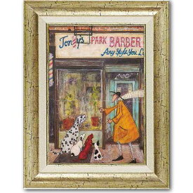 「バーバーショップ　カルテット」サムトフト・可愛い雰囲気の特殊ゲル加工アート［絵画通販］【壁掛けフック付き】【絵のある暮らし】