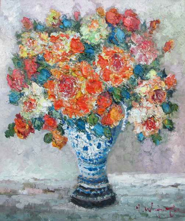 楽天市場】「薔薇」渡部ひでき F10サイズ油彩画[油絵]（直筆油彩画 