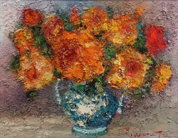 楽天市場】「薔薇」渡部ひでき（F6サイズ油彩画[油絵]（直筆油彩画 