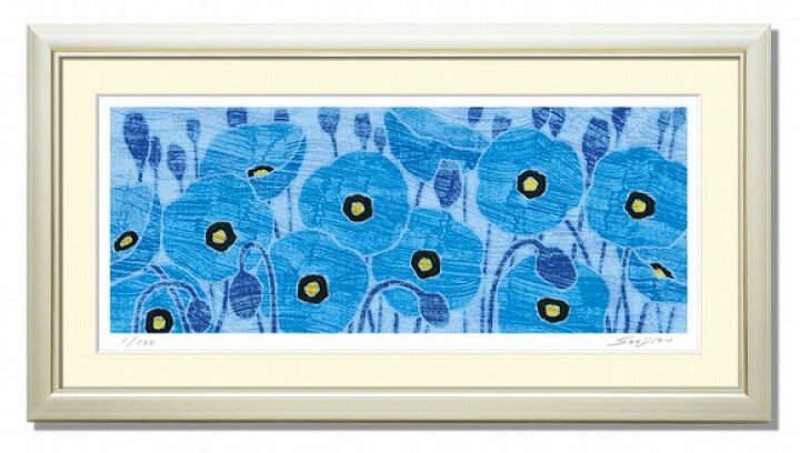 楽天市場 青い芥子 藤谷壮仁郎 Soujirou ジークレー版画作品 Fwシリーズ Flower Art 絵画通販 壁掛けフック付き 絵のある暮らし 絵のある暮らし 絵画販売専門店