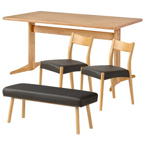 yݒuz4lp _CjOe[uZbg(2{r) 4_ VvX^_[h ؐ e[u IȂ _CjO`FA _CjOx`  k (150cm He[u×1 H֎q×2 