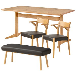 yݒuz4lp _CjOe[uZbg(2{r) 4_ VvX^_[h ؐ e[u It _CjO`FA _CjOx`  k (150cm He[u×1 H֎q×2 