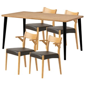 yݒuz4lp _CjOe[uZbg(4{r) 5_ VvX^_[h ؐ e[u It RpNg _CjO`FA  k (150cm He[u×1 H֎q×4)