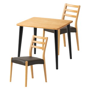 yݒuz2lp _CjOe[uZbg 3_ VvX^_[h ؐ e[u RpNg IȂ _CjO`FA  k (80cm He[u×1 H֎q×2)