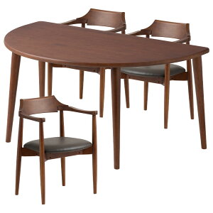 yݒuz3lp ~ _CjOe[uZbg(4{r) 4_ VvX^_[h ؐ e[u It _CjO`FA  k (150cm He[u×1 H֎q×3)