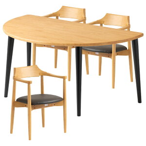 yݒuz3lp ~ _CjOe[uZbg(4{r) 4_ VvX^_[h ؐ e[u It _CjO`FA  k (150cm He[u×1 H֎q×3)