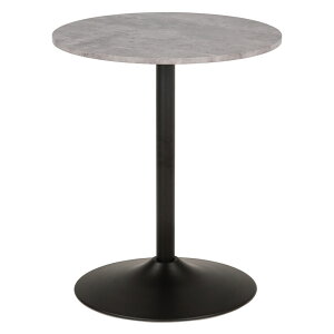 幅60cm 円形 ダイニングテーブル 大理石調 丸テーブル スチール脚 シンプル モダン カフェテーブル 小さめ 2人用 食卓テーブル おしゃれ 石目調 マーブル柄 グレー 黒 白