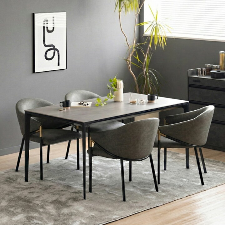 楽天市場】【設置無料】4人用 セラミック ダイニングテーブルセット 5 