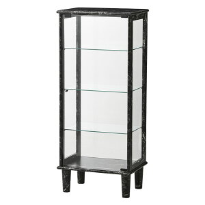 【最大9000円オフ】幅49cm コレクションケース ガラス 木目調 大理石調 縦型 収納 フィギュアケース ショーケース ガラスケース コレクションボード 飾り棚 おしゃれ ナチュラル モダン ルン