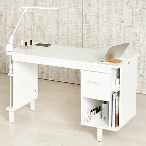 【最大9000円オフ】幅115cm ネイルデスク 収納 タップ収納付き 引き出し付き テーブル ネイル 机 ネイリスト デスク 対面式 ネイルサロン 作業台 ネイルテーブル サロンテーブル 白 ホワイト