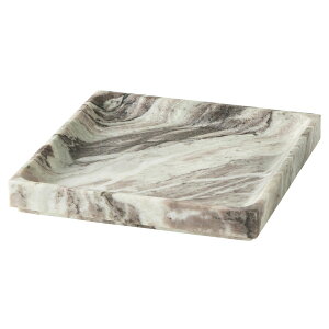 幅25cm マーブルトレイ スクエア 大理石 トレー インテリア小物 置物 アクセサリー置き 鍵置き インテリア雑貨 モダン 小物入れ おしゃれ リビング 玄関 完成品