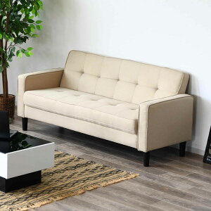 【最大9000円オフ】幅170cm 3人掛け ソファ ソファー 肘付き 布地 ファブリック 軽量 コンパクト 一人暮らし グリーン かわいい