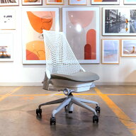HermanMiller ハーマンミラー オフィスチェア Sayl Chair セイルチェア ホワイトフレーム アームレス 前…