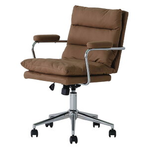 オフィスチェア 回転式 布張り 肘付き 椅子 昇降式 キャスター付き 高さ調節可能 ロッキング パソコンチェア PCチェア ワークチェア 会議室 ブラウン ブルー