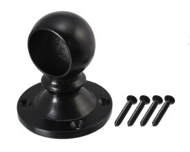 37505 ブラケット 止 25mm ブラック 1個入【ハイロジック】