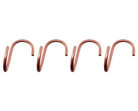 95365 アルミ直角Sフック 小 ブロンズ 4本入【ハイロジック】