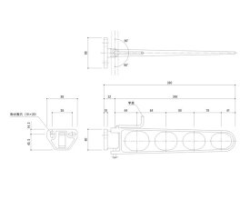 バルコニー物干金物 横型ブラケットタイプ横収納型ダークブロンズ SK-38LSA-BC【神栄ホームクリエイト】