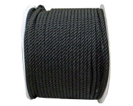 綿ロープ　8ミリ　（黒） 200M　ドラム巻【まつうら工業】