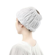 東和産業 ヘアドライタオル ヘアターバン Qsui ヘアバンド グレー 約20×17cm 34149 洗顔 吸水 速乾 幅広…