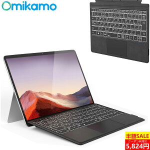 �_?�N�[�|����5,824�~�I�^Omikamo �T�[�t�F�X �v�� �L�[�{�[�h ���C�����X Surface Pro 3/4/5/6/7/7+�Ή� JIS�W�����{��z�� Surface �L�[�{�[�hBluetooth 5.3 �g���b�N�p�b�h�t�� Typ-C�[�d�� �J�o�[���p ���^ 