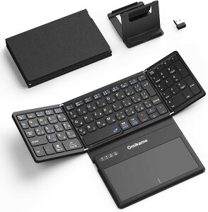 �y�ŐV�^�zOmikamo �L�[�{�[�h bluetooth��2.4GHzUSB���� �܂��ݎ� JIS�W�����{��z�� ��^�^�b�`�p�b�h�ƃe���L�[���� | 4��f�o�C�X�ؑ� ���EShift�L�[/L�^Enter�L�[���� ���C�����X iPad mini iphone �X
