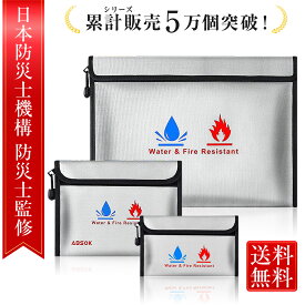 ＼楽天ランキング1位／【防災士が監修】耐火バック セットでお得 耐火ケース 防火バック 耐火袋 防火袋 防災バック 耐火金庫 防火金庫 金庫 家庭用 耐火金庫 家庭用 金庫 家庭用 防湿ケース 防火金庫 防湿ケース 非常用 持ち出し 防水 安心収納