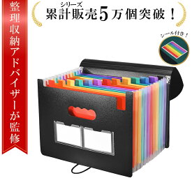 ＼販売記念P5倍／【整理収納アドバイザー監修】ドキュメントファイル 書類ケース 13 25ポケット領収書ファイル ファイル ケース 書類ケース 持ち運び 書類整理 ファイル a4 領収書入れ フラットファイル 取扱説明書ファイル ジャバラファイル 書類整理 ファイル